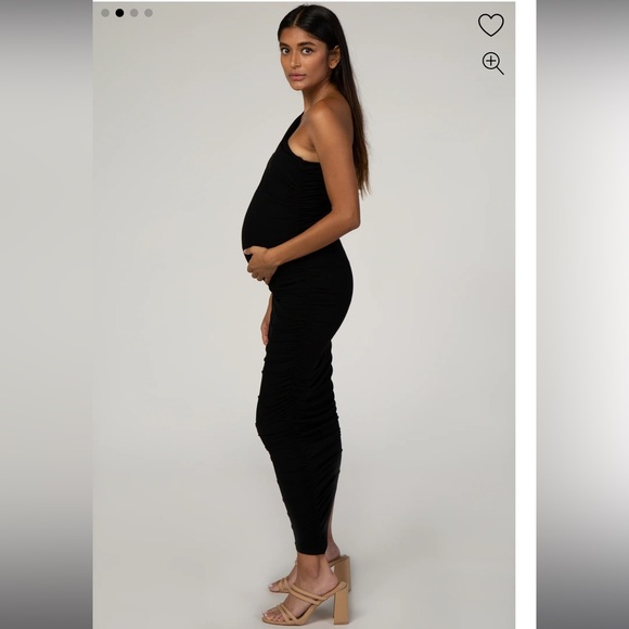 PINKBLUSH Maternity One Shoulder Dress - Picture 2 of 3